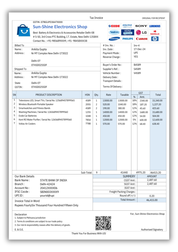 electronics-gst-invoice-bill-fotmat