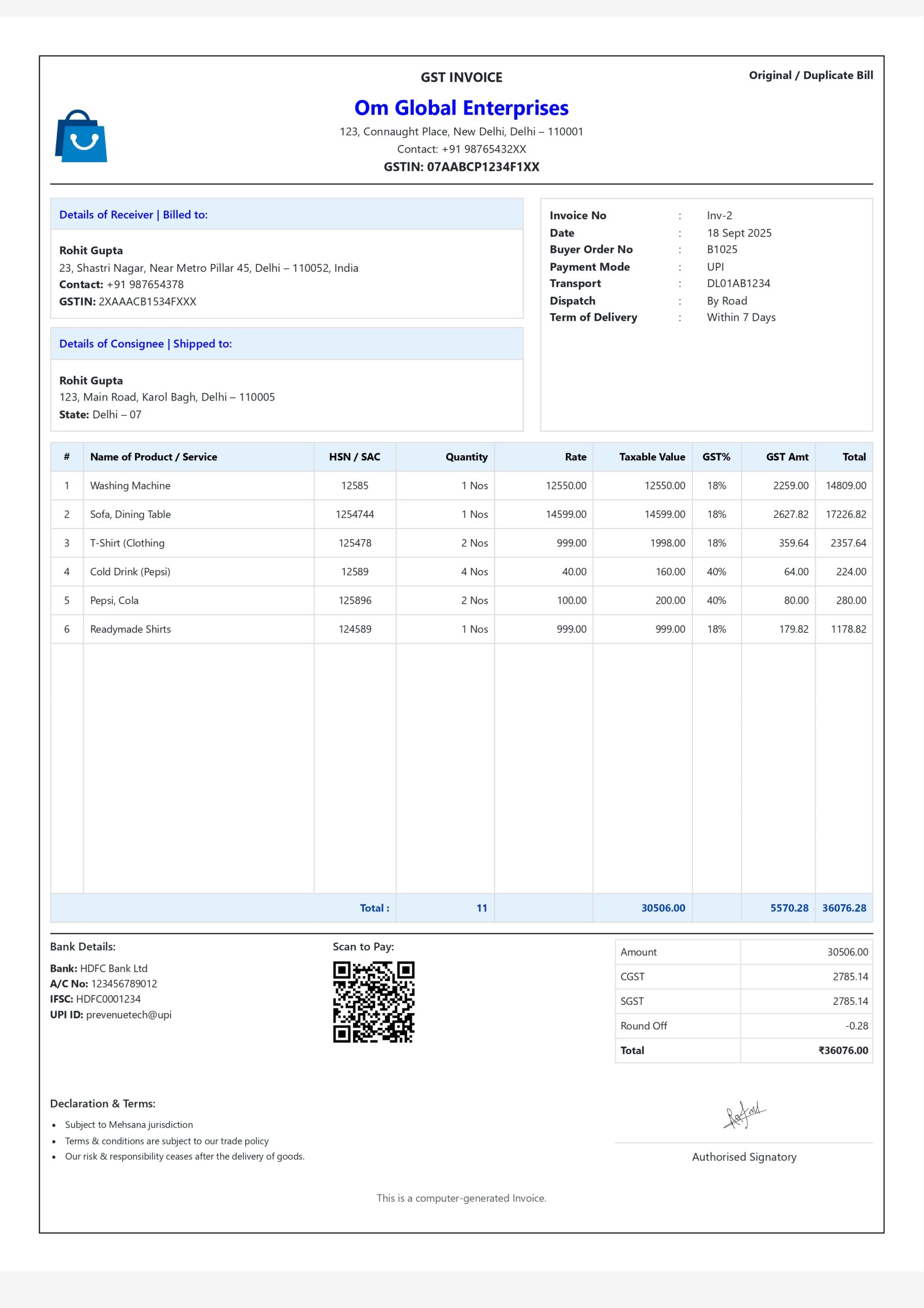 invoice-format gst invoice format